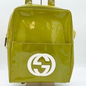 Gucci Neon Patent Leather Backpack